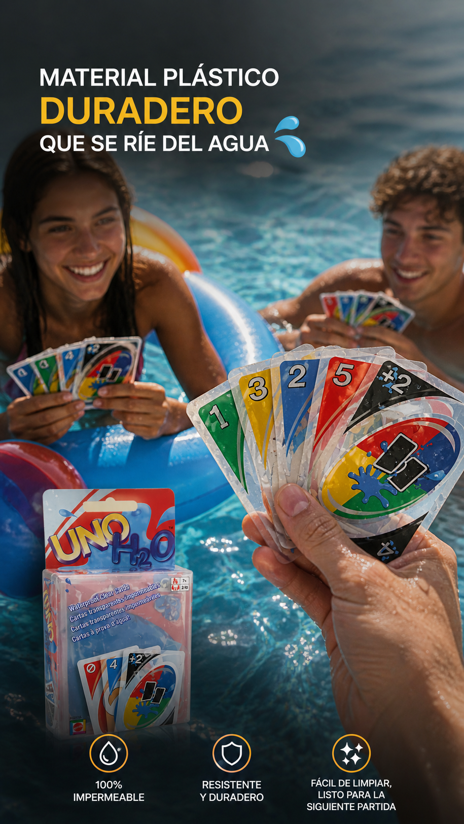 JUEGO DE CARTAS UNO ACUÁTICO