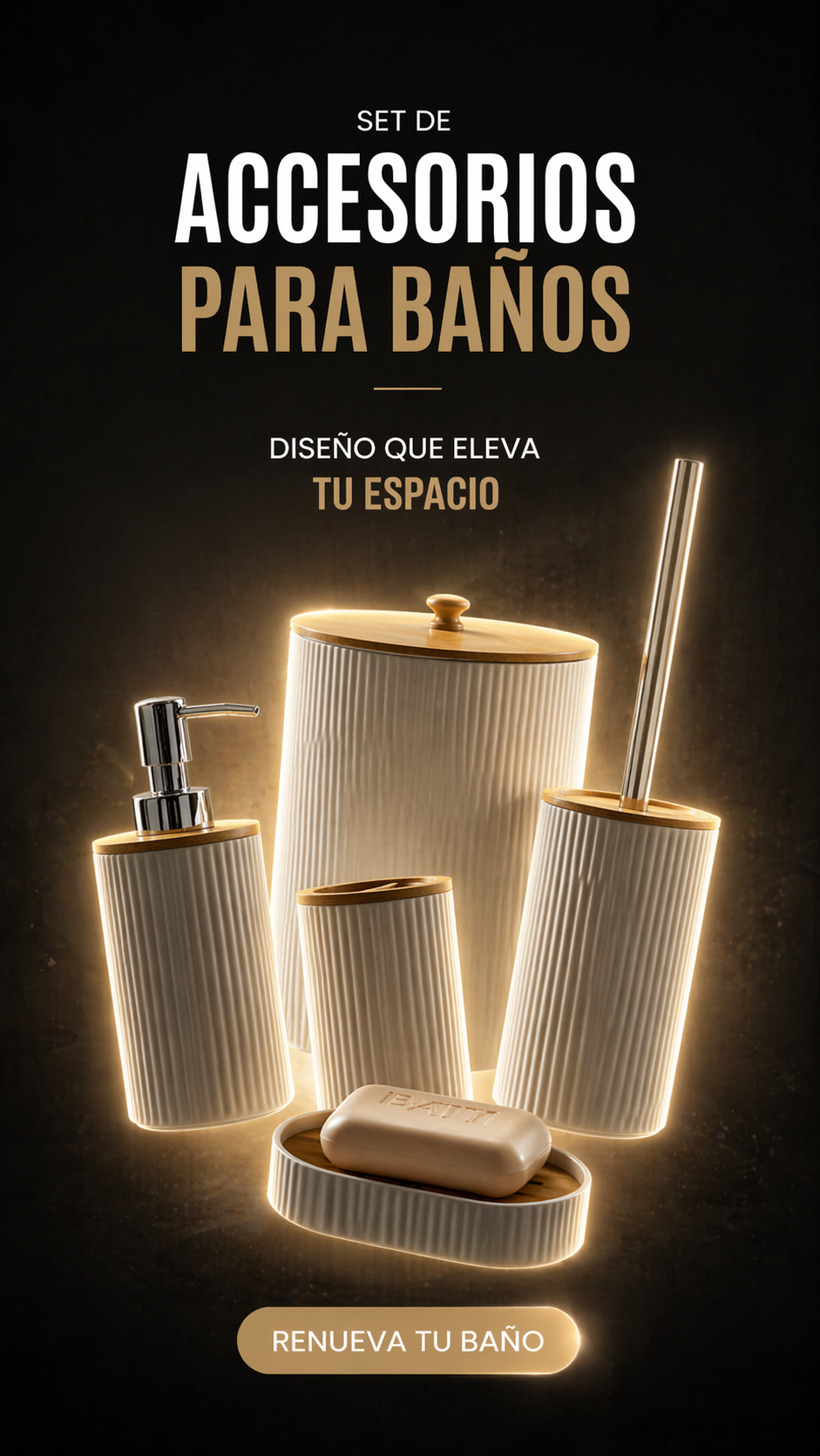 SET DE ACCESORIOS PARA BAÑOS