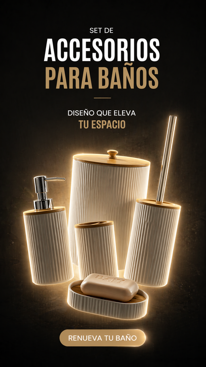 SET DE ACCESORIOS PARA BAÑOS