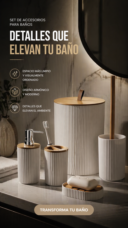 SET DE ACCESORIOS PARA BAÑOS