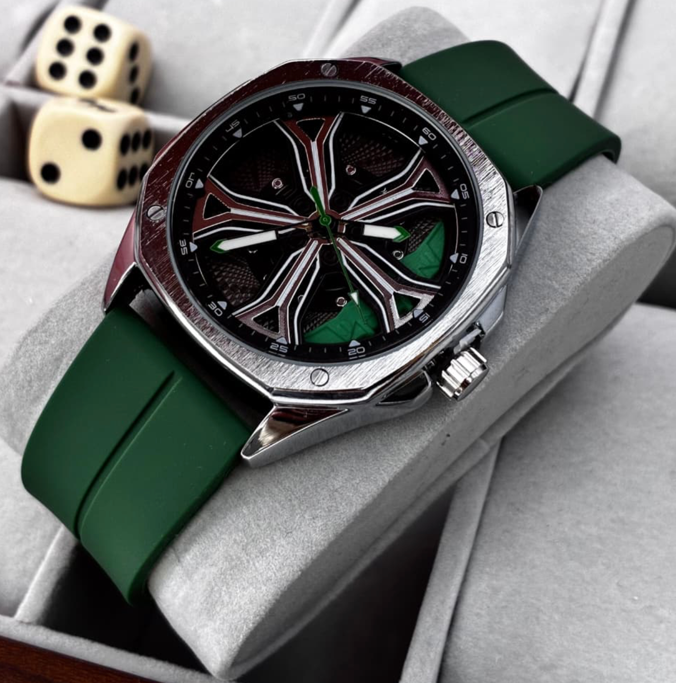 RELOJ DISEÑO RIN DEPORTIVO